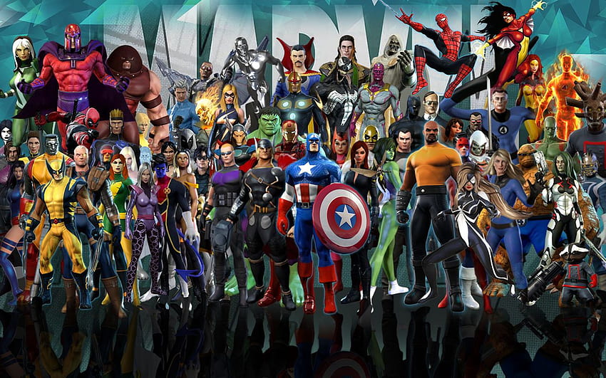 Todos os personagens da Marvel Heróis da Marvel papel de parede HD