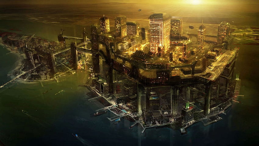 Dystopian Futuristic . Futuristic city, Deus ex, Deus ex human, Dystopian Future HD wallpaper