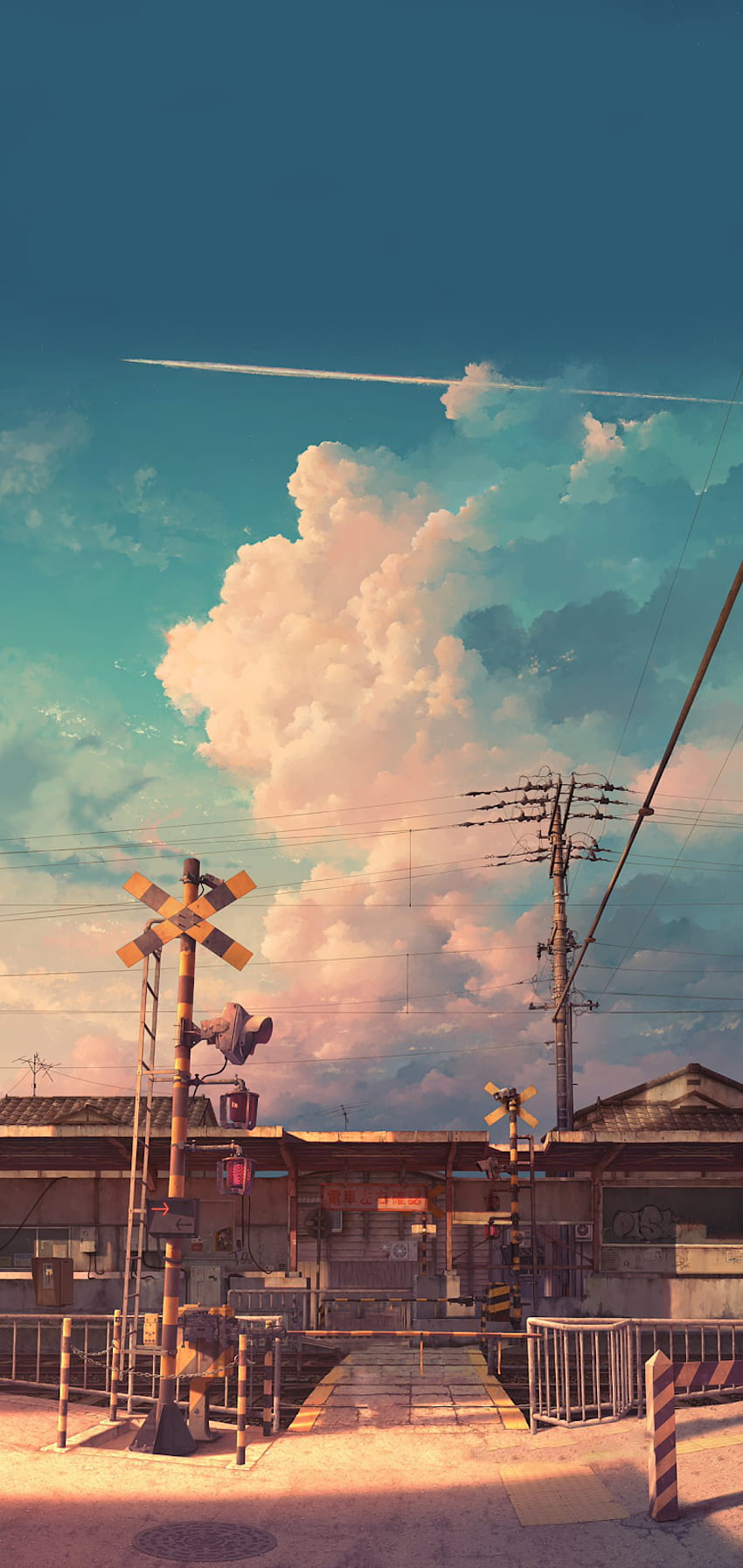 Cloudy sky. Anime scenery , Anime scenery, Scenery HD phone wallpaper