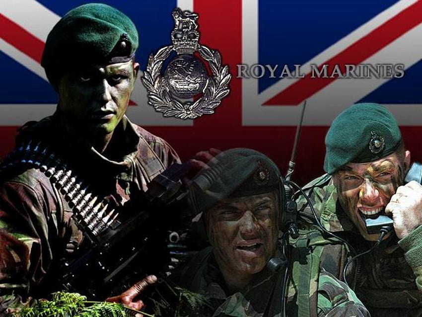Кралски морски пехотинци, морски пехотинци, патриотични, британски, войници HD тапет