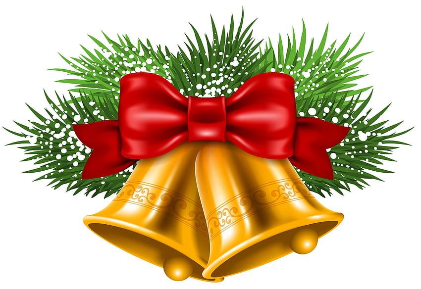 Merry Christmas!, bell, golden, white, craciun, green, yellow, christmas, red, card, bow HD wallpaper