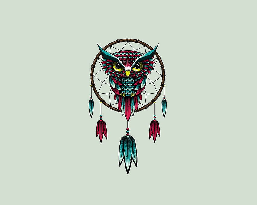 owl, bird, dreamcatcher, art standard 5:4 background, Dream Catcher Computer HD wallpaper