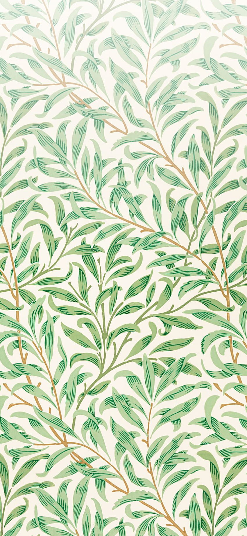Willow Bough Green autorstwa Williama Morrisa Vintage Tapeta na telefon HD