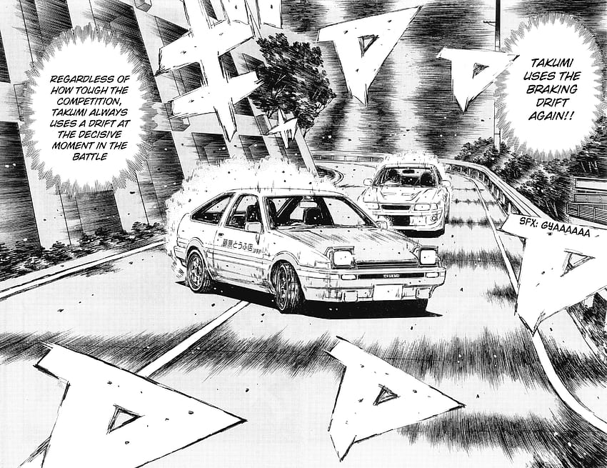 początkowa manga d. Komiksowy układ, początkowe d, samochody artystyczne Tapeta HD