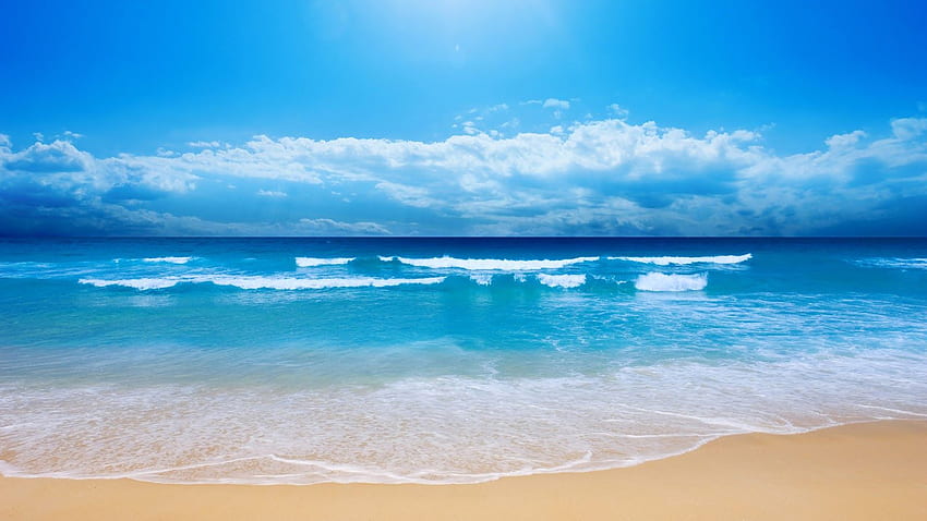 : 놀라운 여름 해변 (1920 x 1080) HD 월페이퍼