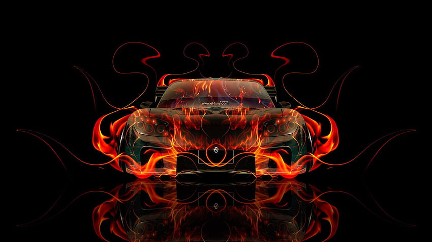 Mazda RX7 VeilSide JDM Front Fire Car 2014 el Tony Fond d'écran HD