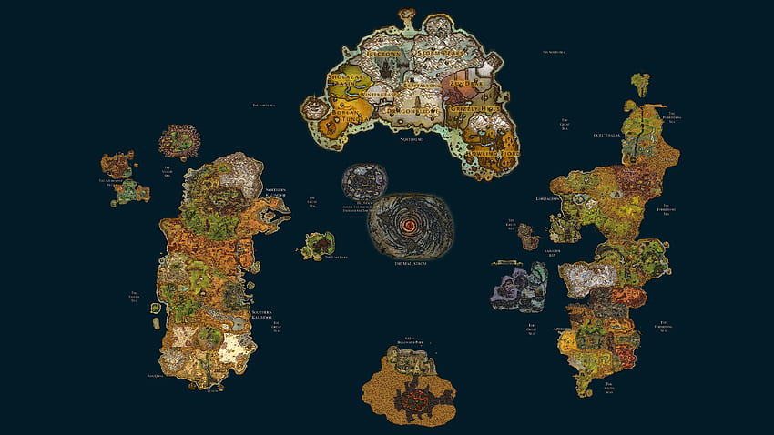 World of Warcraft / Art-Update, World of Warcraft-Karte HD-Hintergrundbild