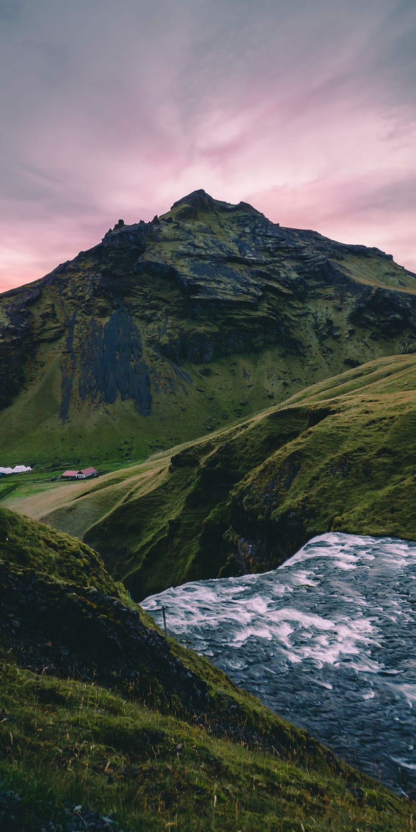 Skogafoss, fall, river, mountains, Iceland, . iPhone landscape, Best iphone , iphone summer HD phone wallpaper