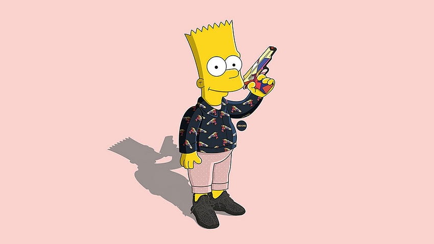 Bart hypebeast, louis vuitton, bape, off white, yeezy, rolex, art, drawing,  simpsons, HD phone wallpaper