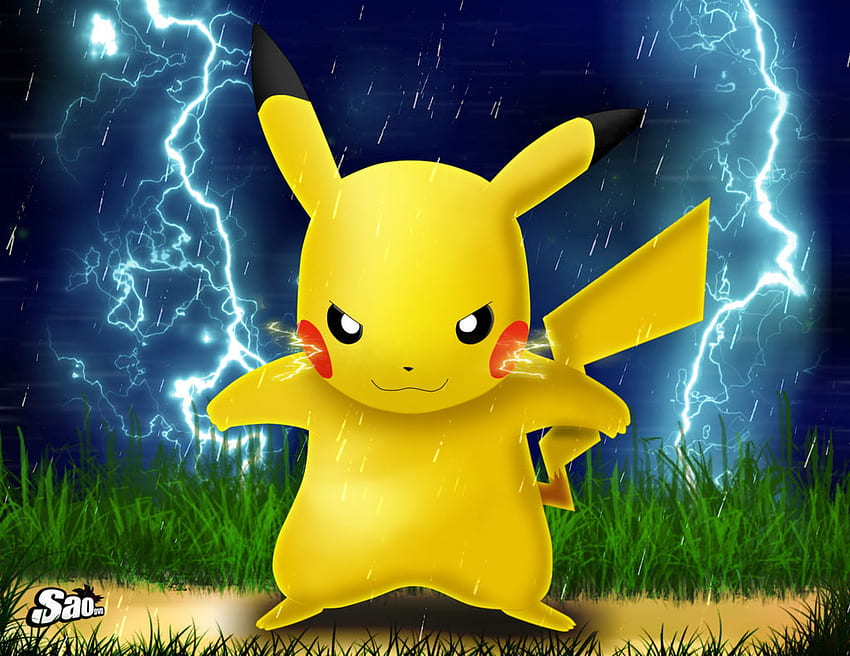 dibujo de pikachu rayo