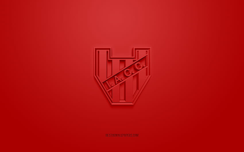 Instituto Atletico Central Cordoba, creativo logo 3D, rosso, squadra di calcio Argentina, Primera B Nacional, Cordoba, Argentina, 3d arte, calcio, Instituto Atletico Central Cordoba logo 3d Sfondo HD