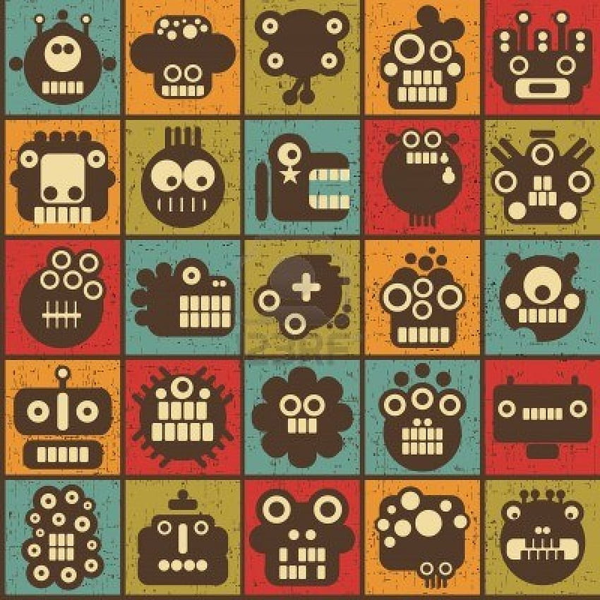 Awesome Robot & Background For, Robot Pattern HD phone wallpaper