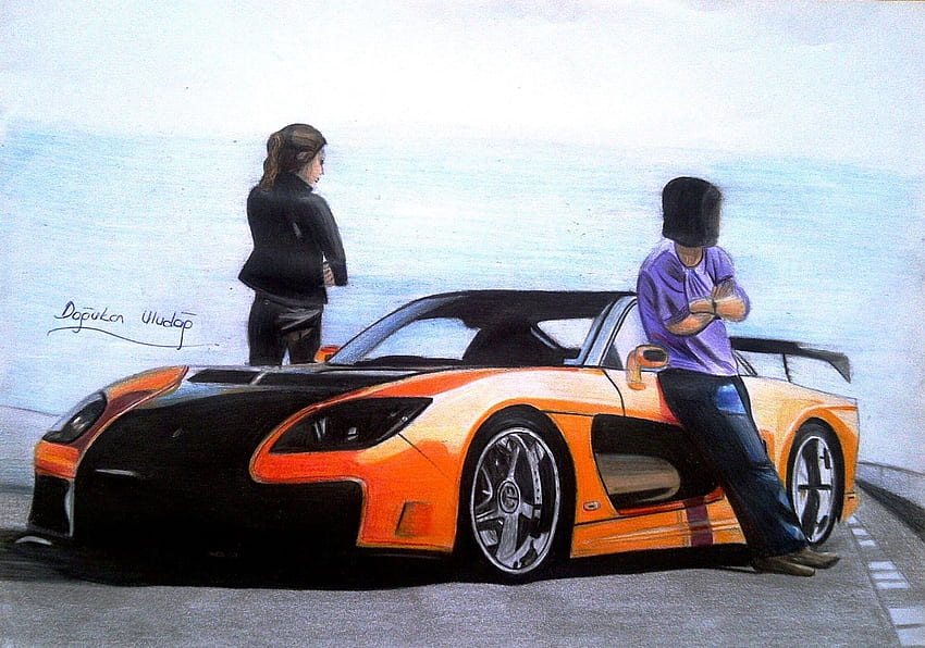 Tokyo Drift RX7 Veilside com desenho de Han & Gisele de 2013. Rx7, Mazda rx7, Melhor drift, Han Tokyo Drift papel de parede HD