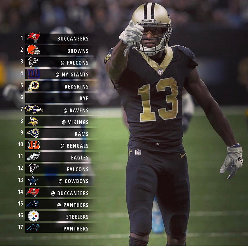 Saints Michael Thomas 2018 New Orleans Saints Schedule. Saints HD