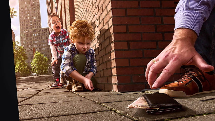 :), children, situation, copil, hand, adrian sommeling, creative, fantasy, boy, wallet, funny HD wallpaper