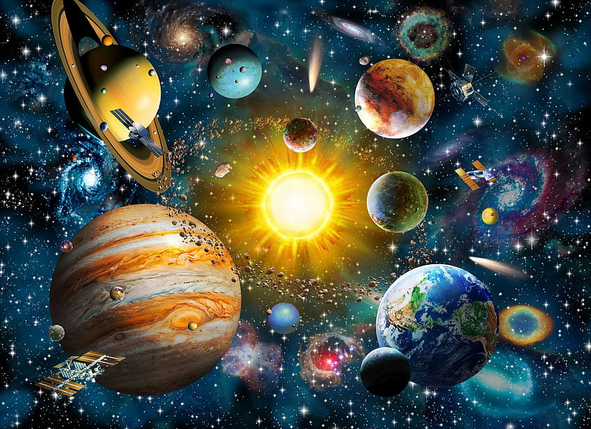 Notre murale du système solaire et notre système solaire. Wallsauce, système solaire spatial Fond d'écran HD