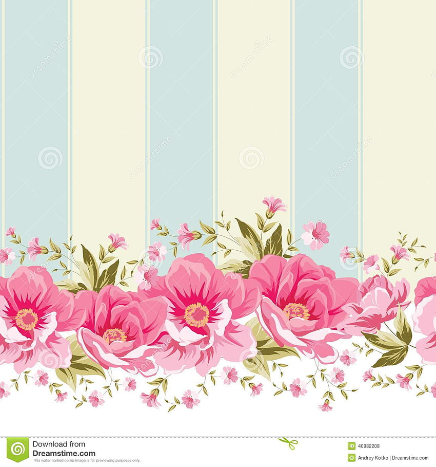 Bordo ornato di fiori rosa con piastrelle Elegante design vintage [] per il tuo, cellulare e tablet. Esplora i modelli di bordi floreali. Bordo floreale blu, rosa, vintage floreale astratto Sfondo del telefono HD