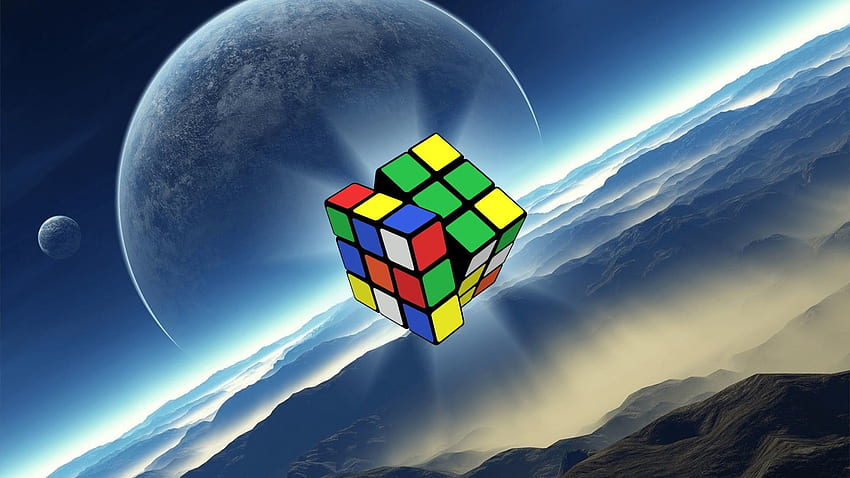 Rubiks Cube - Planetscape Art -, Cubo de Rubik papel de parede HD
