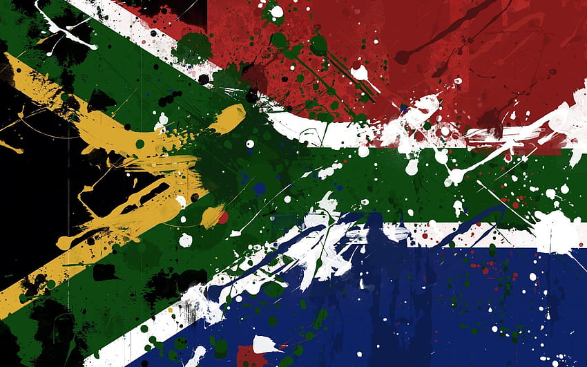 Петна с рисувани флагове на Южна Африка - ZoomWalls. Южноафриканско знаме, Южноафриканско знаме, Ден на младежта Южна Африка, Африкански знамена HD тапет