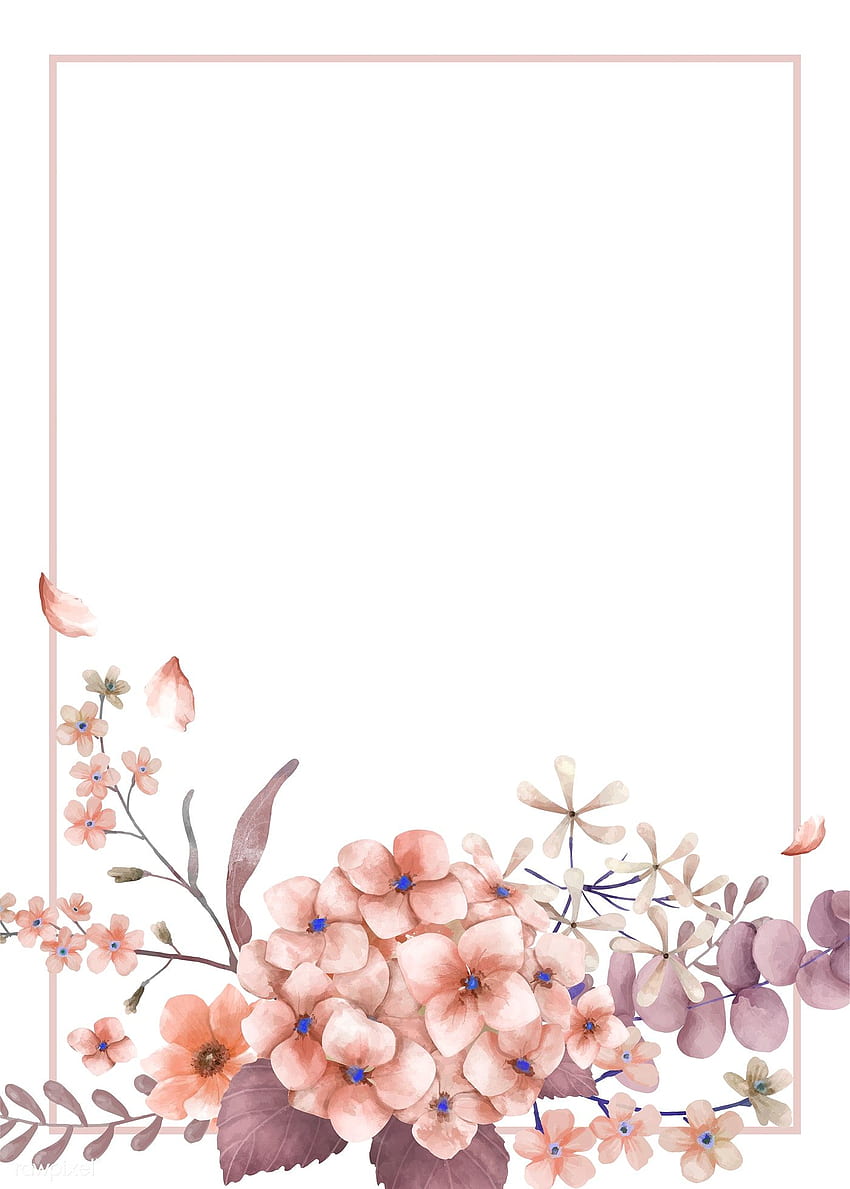 vecteur premium de carte de voeux avec thème rose et floral 466717. Thème floral, Affiche florale, Fond floral, Thème fleur Fond d'écran de téléphone HD