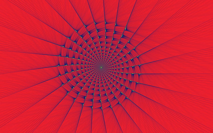 fractal, spiral, lines, optical, Red Optical Illusion HD wallpaper