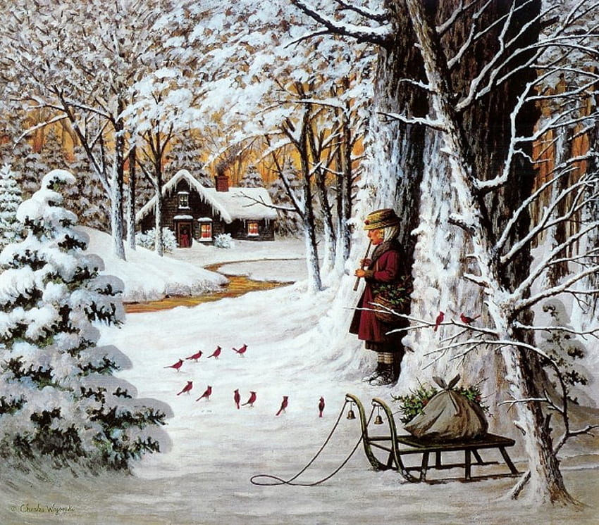 겨울 시즌, 겨울, , 예술, 눈, 자연, 얼음, 나무 HD 월페이퍼