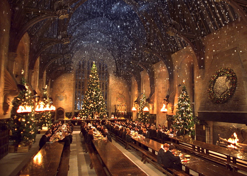 Hogwarts Dinner Harry Potter Studio Tour, Harry Potter Christmas Train HD wallpaper