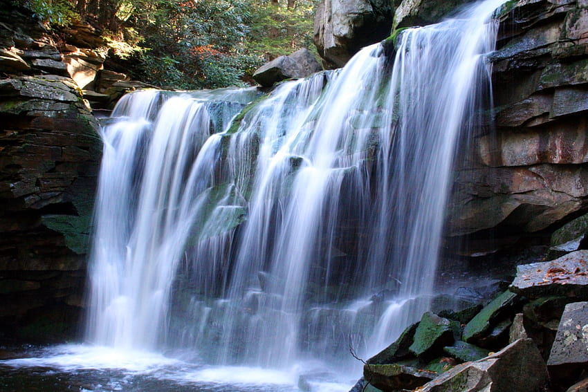 Wasserfall, Bäume, schön, Natur, Fal, Wasser HD-Hintergrundbild