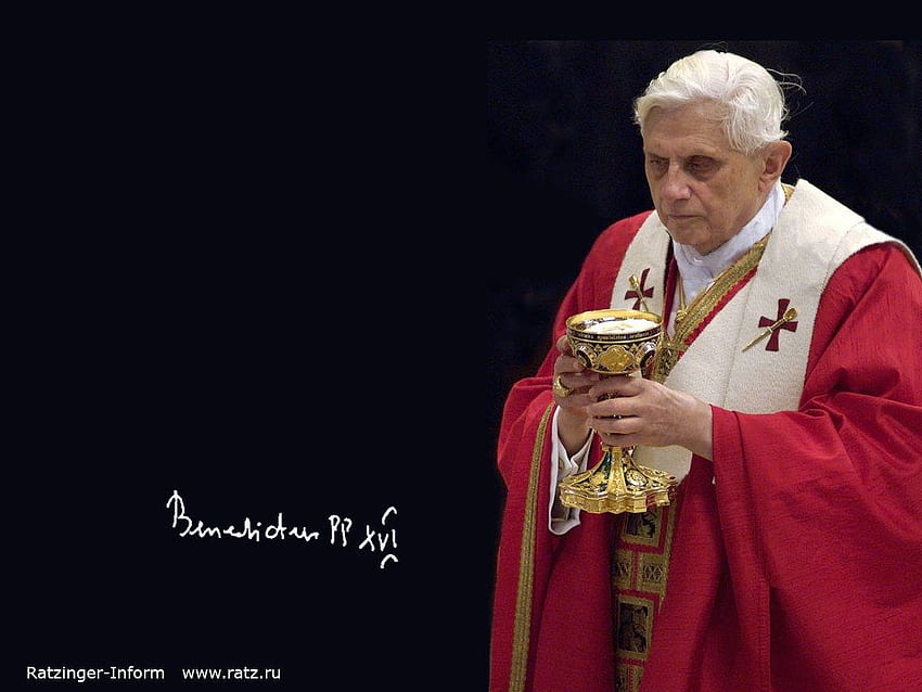 ○ mit Papst Benedikt XVI. ○ Papst Press HD-Hintergrundbild