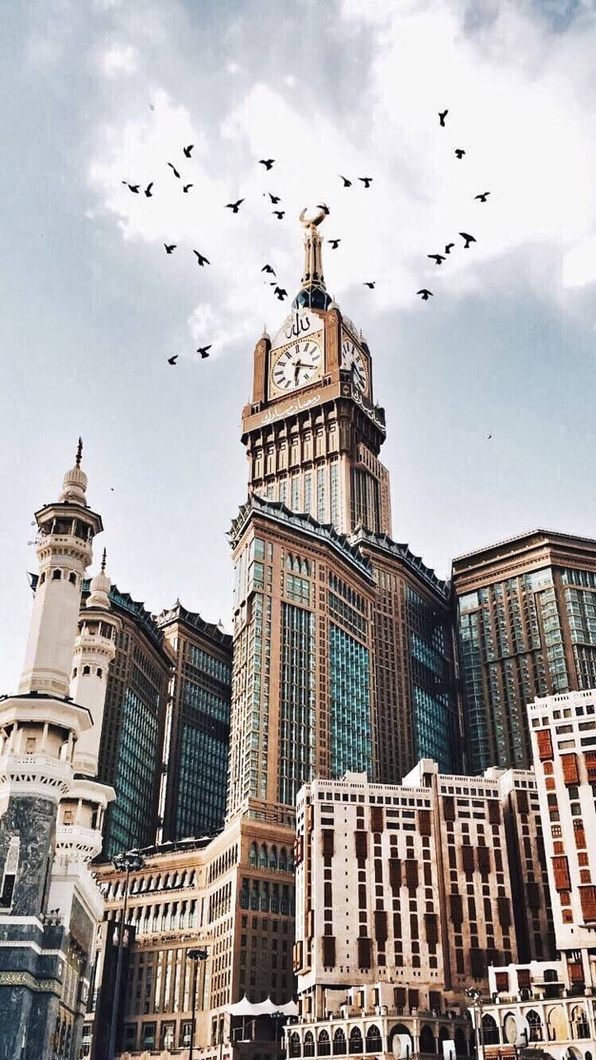 Mecca Clock Tower HD phone wallpaper