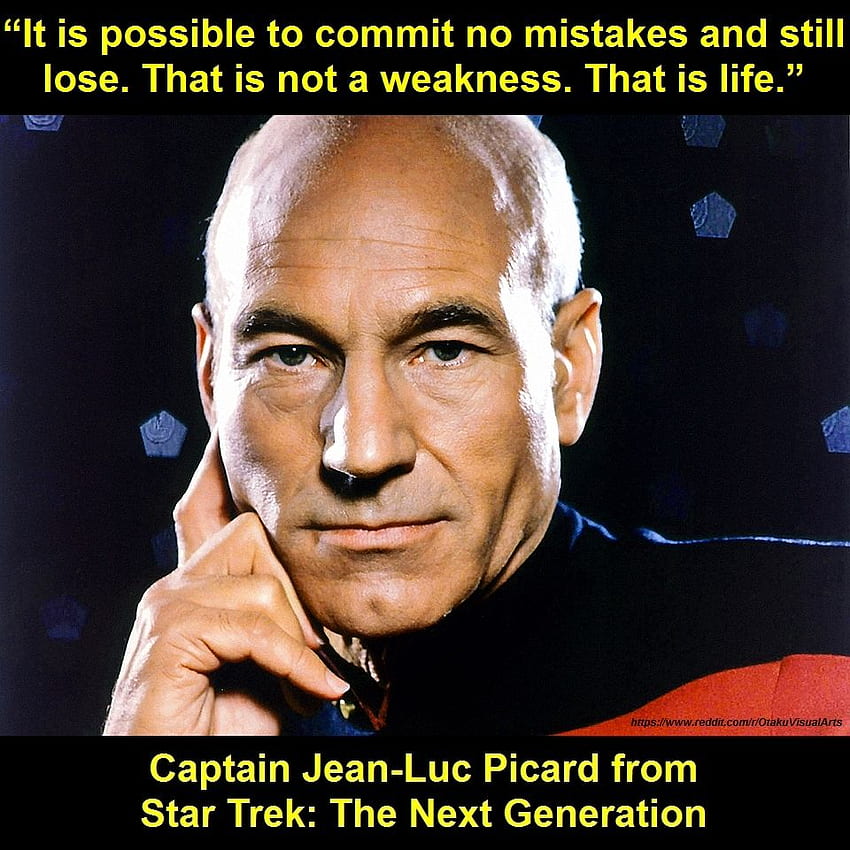 Mengutip Jean Luc Picard Dari Star Trek: The Next Generation wallpaper ponsel HD