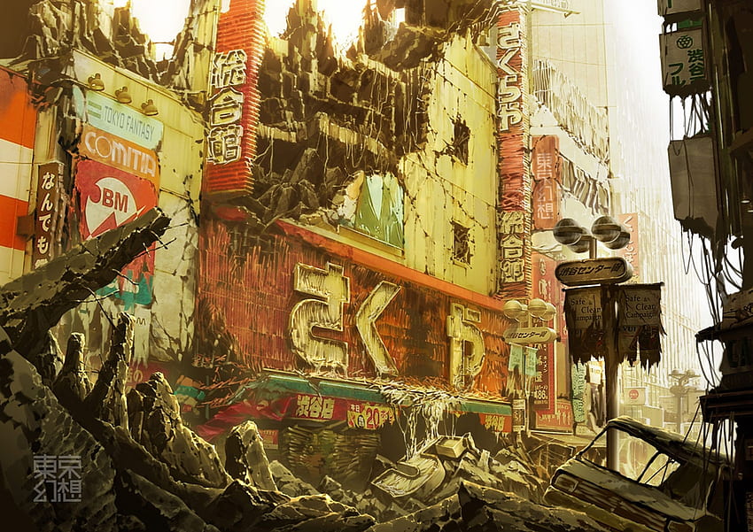 Токио, Апокалипсис, Постапокалиптични видения на Токиогенсо, Японски графити HD тапет