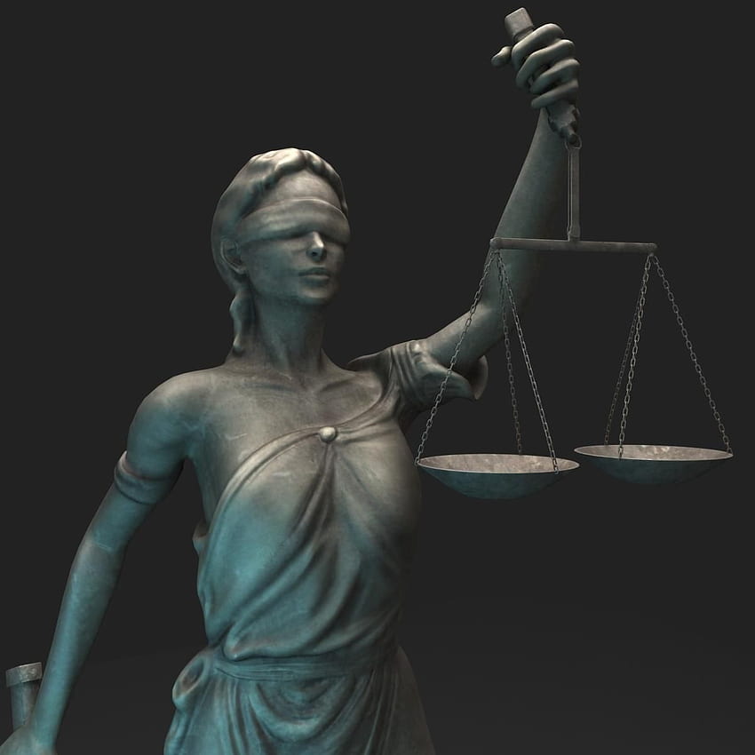 Themis Lady Justice Modelo 3D fondo de pantalla del teléfono