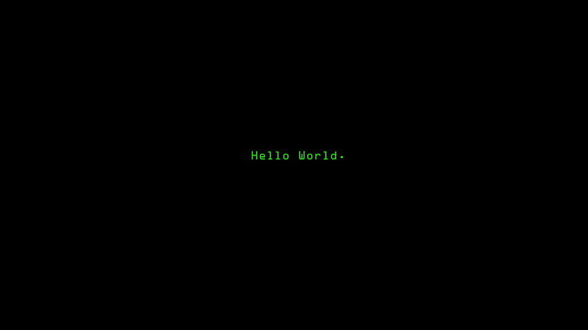 Hello World-Text, Minimalismus, Code, Zitat, digitale Kunst, Technologie • Für Sie, für und mobil HD-Hintergrundbild