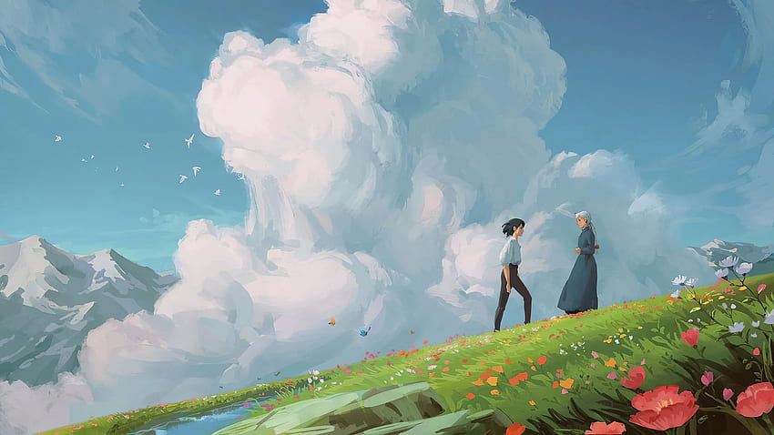 Seni fantasi Howl's Moving Castle Studio Ghibli Wallpaper HD