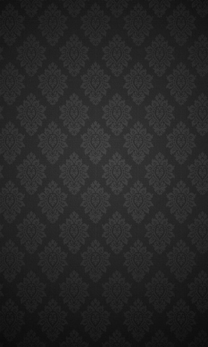 Black Baroque Pattern Mobile HD phone wallpaper