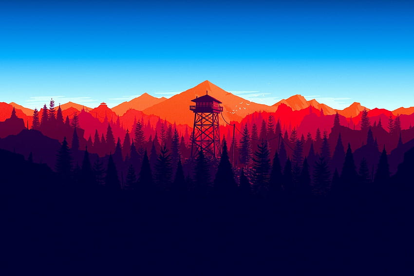 Firewatch, Forest, Landscape, In Game, 2256X1504 Minimalism HD wallpaper