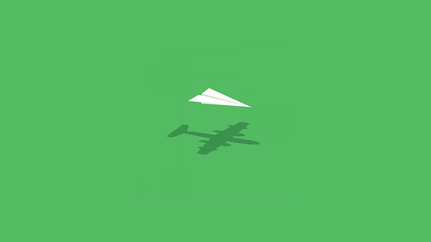 pesawat terbang, Minimalis, Dinding, Humor, Imajinasi, Kertas, Pesawat / dan Latar Belakang Seluler, Pesawat Sederhana Wallpaper HD