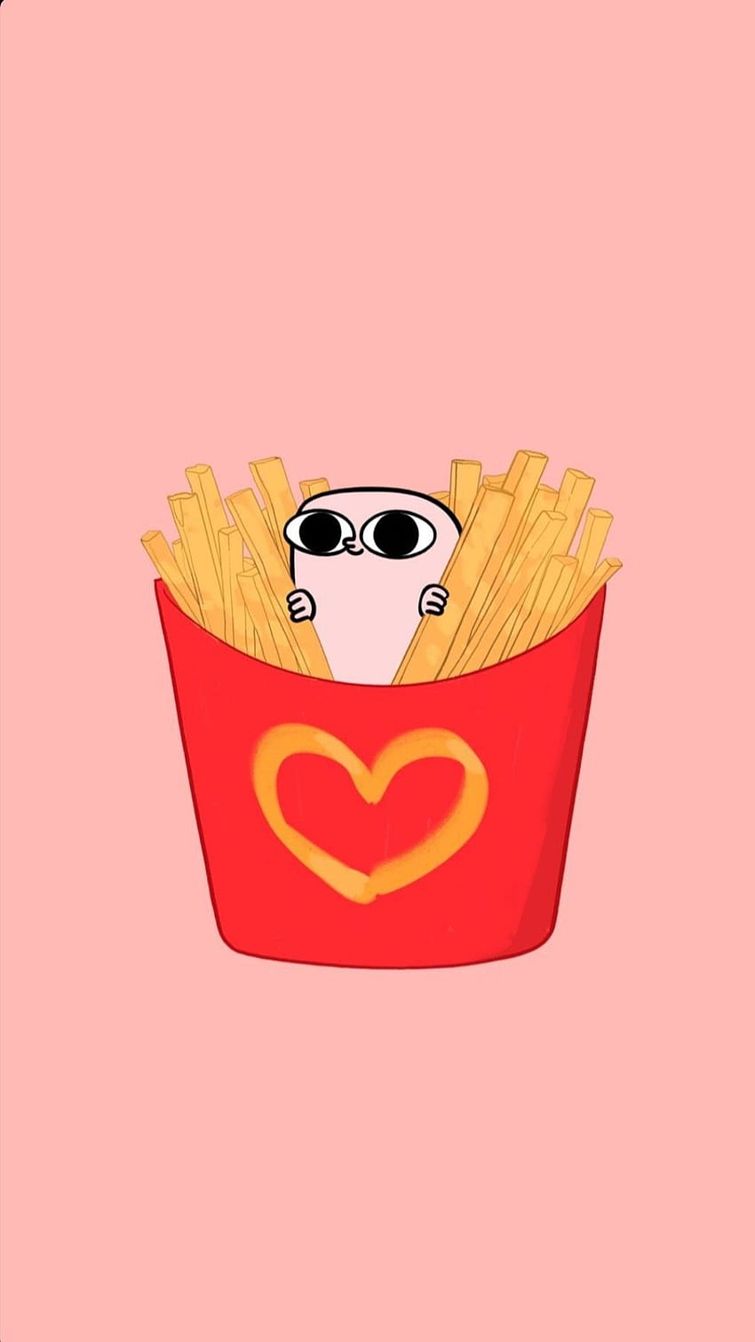 French Fries More Like French Kiss, Cute French Fries HD phone wallpaper