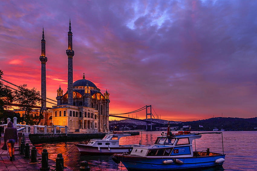 Ortakoy Mosque, istanbul Turkey . architecture. HD wallpaper