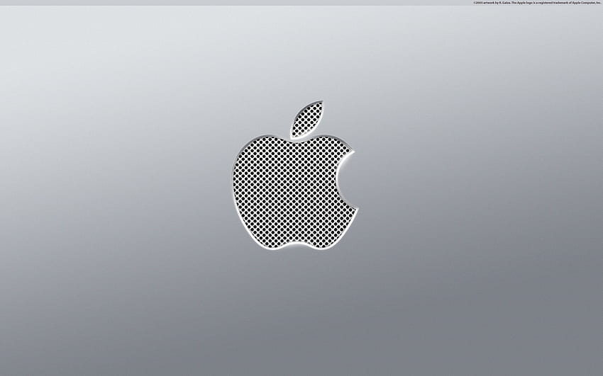 Logotipo Apple A11 - Apple -, Logotipo Apple cinza papel de parede HD