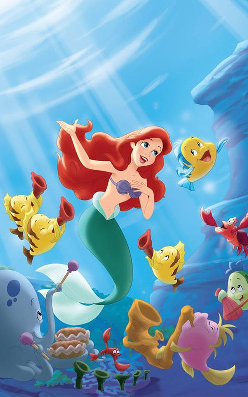 Ariel Deniz Kızı. Küçük deniz kızı, Disney prensesi, Deniz kızı disney, Sevimli Disney HD telefon duvar kağıdı