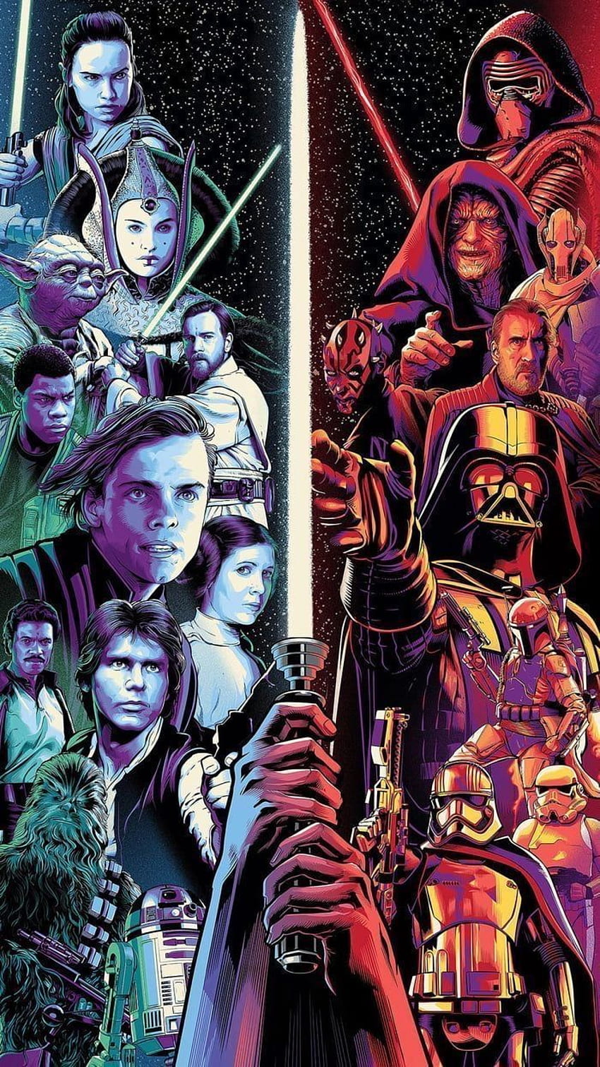 Star Wars Film Characters, Star Wars Cartoon Characters HD phone wallpaper