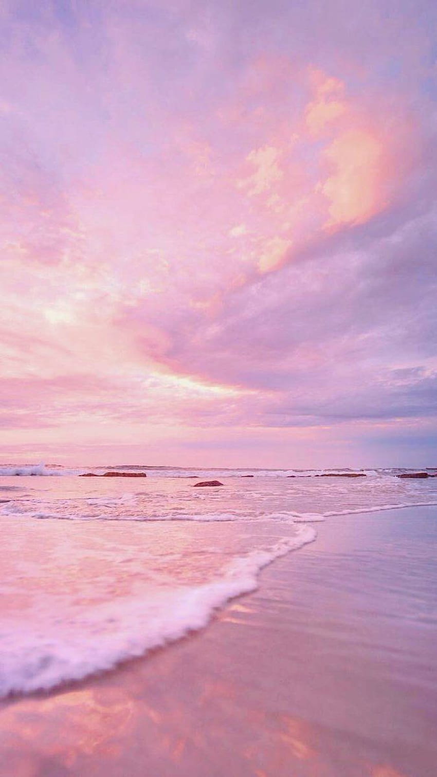 Estetyka różowego morza Tapeta na telefon HD