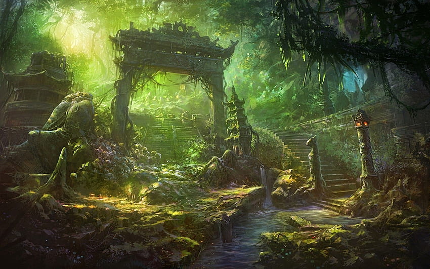 Celtic Forest, Mystical HD wallpaper