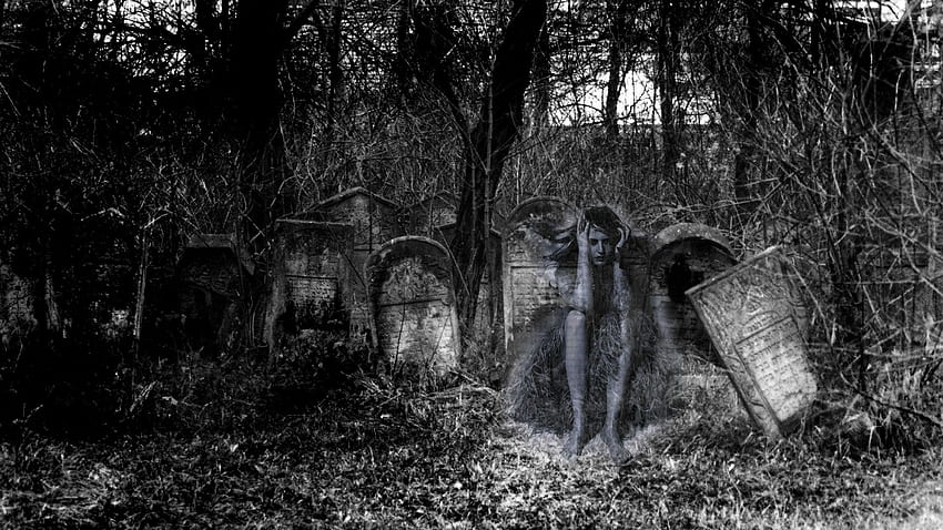 Creepy Graveyard, Horror Landscape HD wallpaper