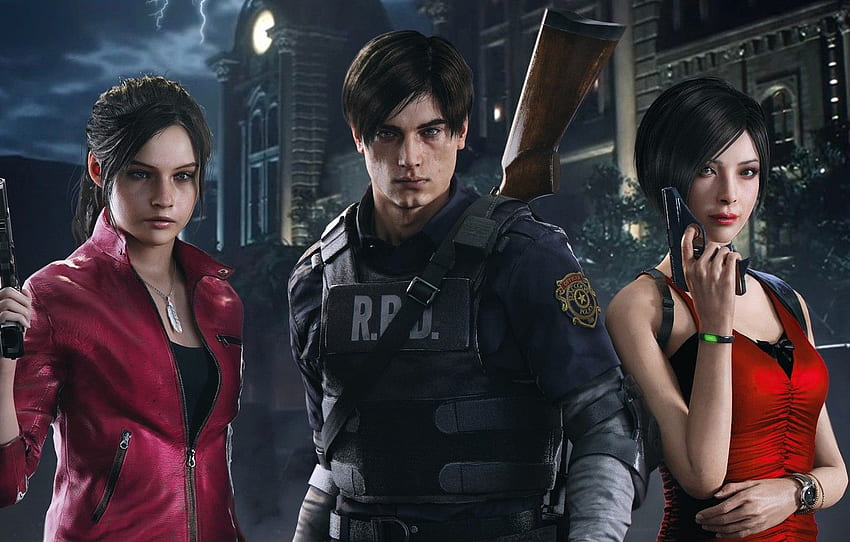 Resident Evil, Ada Wong, Claire Redfield, Leon S. Kennedy, Resident Evil - per , sezione игры, Leon Kennedy Resident Evil 2 Sfondo HD