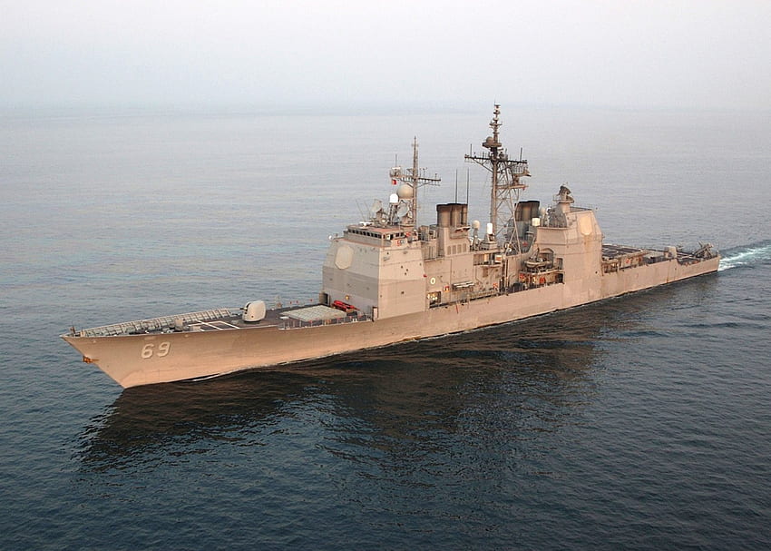 Управляем ракетен крайцер USS Vicksburg CG-69, Американски, Ракетен, Морски, Военен кораб, Крайцер, USS, Управляван, Виксбург, ВМС HD тапет
