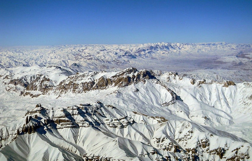Śnieg, góry, Azja, Afganistan, ośnieżone Tapeta HD