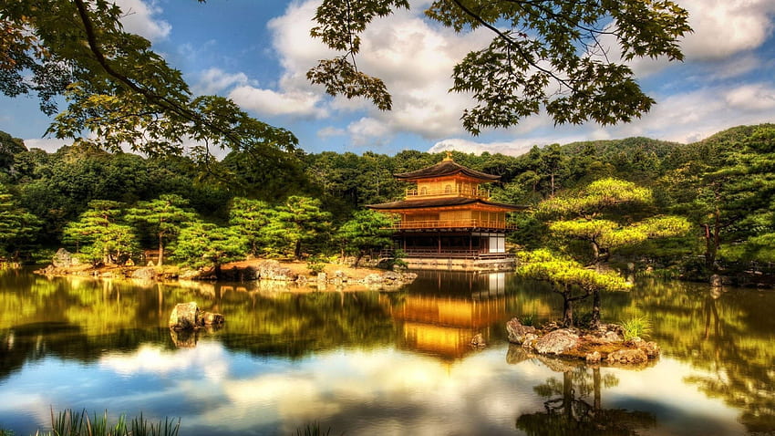 Golden Temple, Buddhist Temple, Tourist Attraction, Kinkaku Ji & Background, Zen Temple HD wallpaper